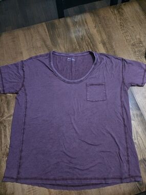 Aerie Oversized Heather Purple Tee Shirt